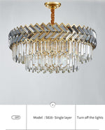 Maribel Crystal Chandelier Light- Round/Rectangle - Reflect Lighting