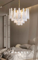 Lalma Copper Marble Chandelier