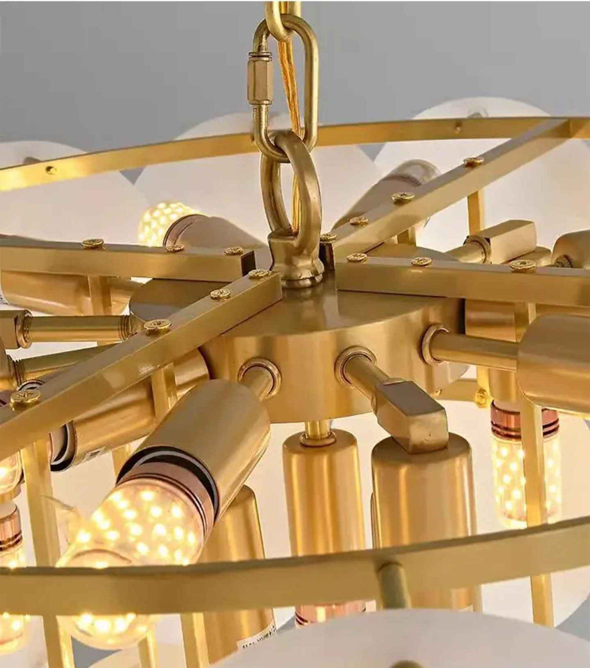 Vredenburgh Marble Gold Chandelier