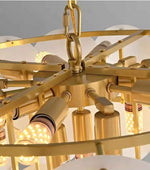 Vredenburgh Marble Gold Chandelier