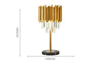 Crystal Steel Gold Table Lamp - Reflect Lighting