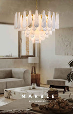 Lalma Copper Marble Chandelier