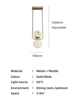 Cauthen Marble Pendant Light - Reflect Lighting