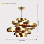 Golden Iron Swirls Light - Reflect Lighting