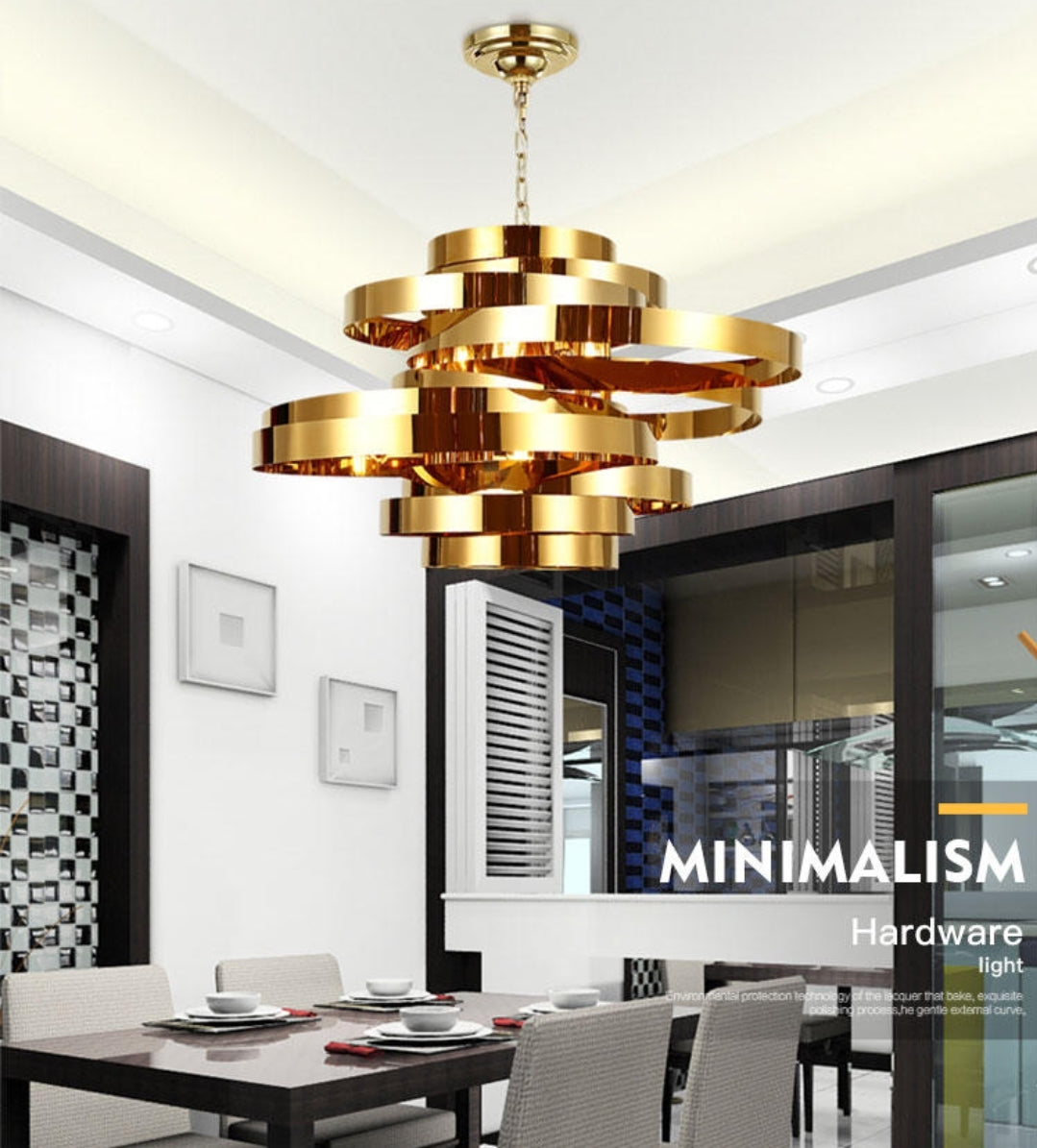 Golden Iron Swirls Light - Reflect Lighting
