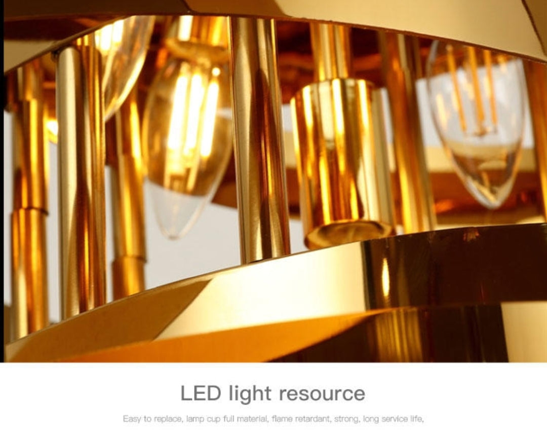 Golden Iron Swirls Light - Reflect Lighting