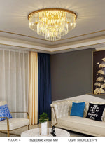 Crystal Rounded Ceiling Chandelier