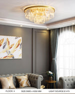 Crystal Rounded Ceiling Chandelier