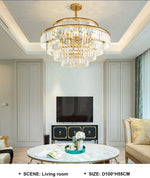 Double Round Crystal Chandelier - Reflect Lighting