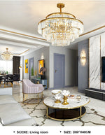 Double Round Crystal Chandelier - Reflect Lighting