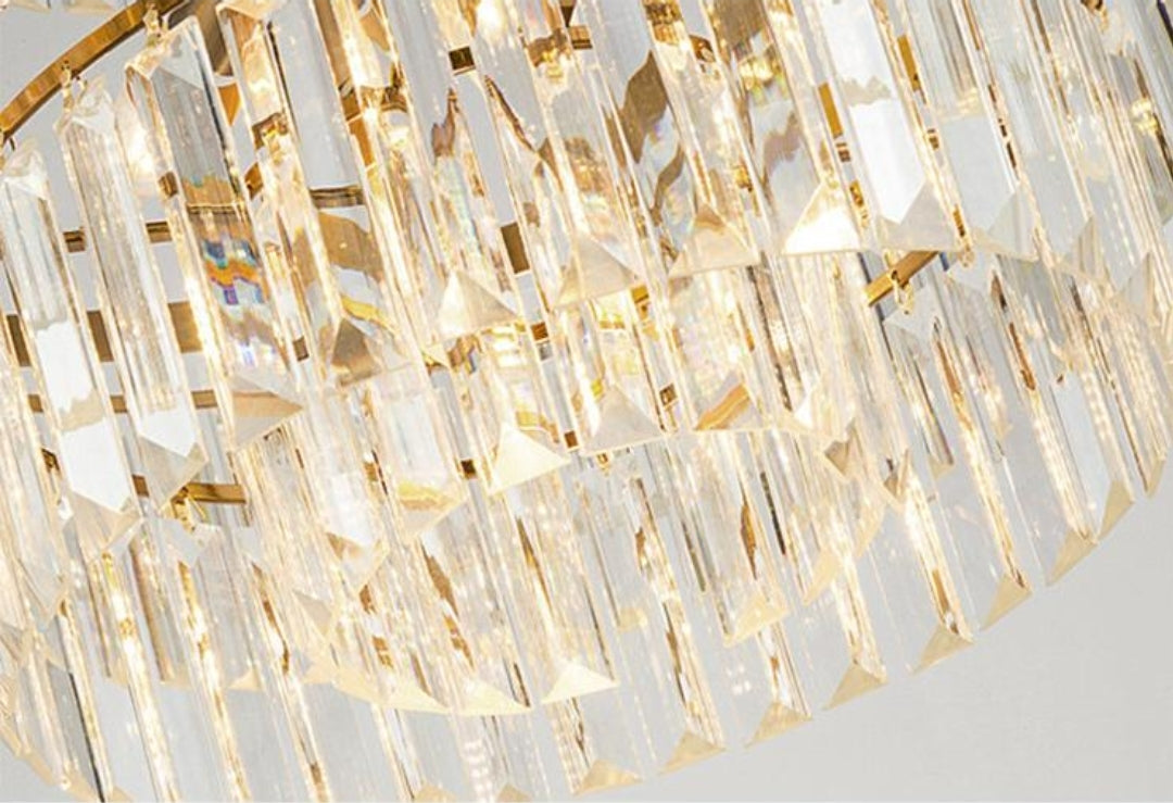 Double Round Crystal Chandelier - Reflect Lighting