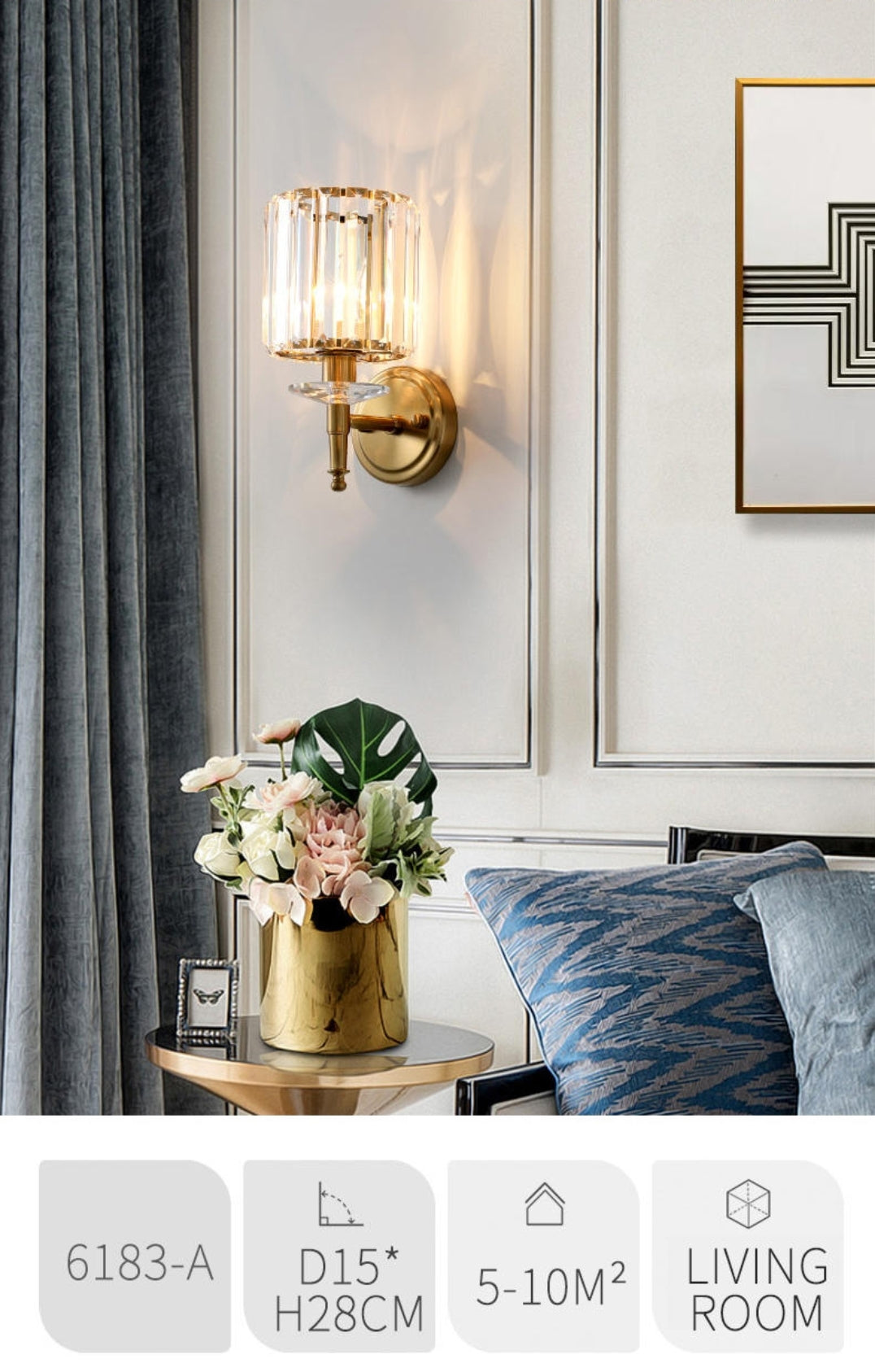 Rancho Iron Wall lamp- 5 Shapes - Reflect Lighting