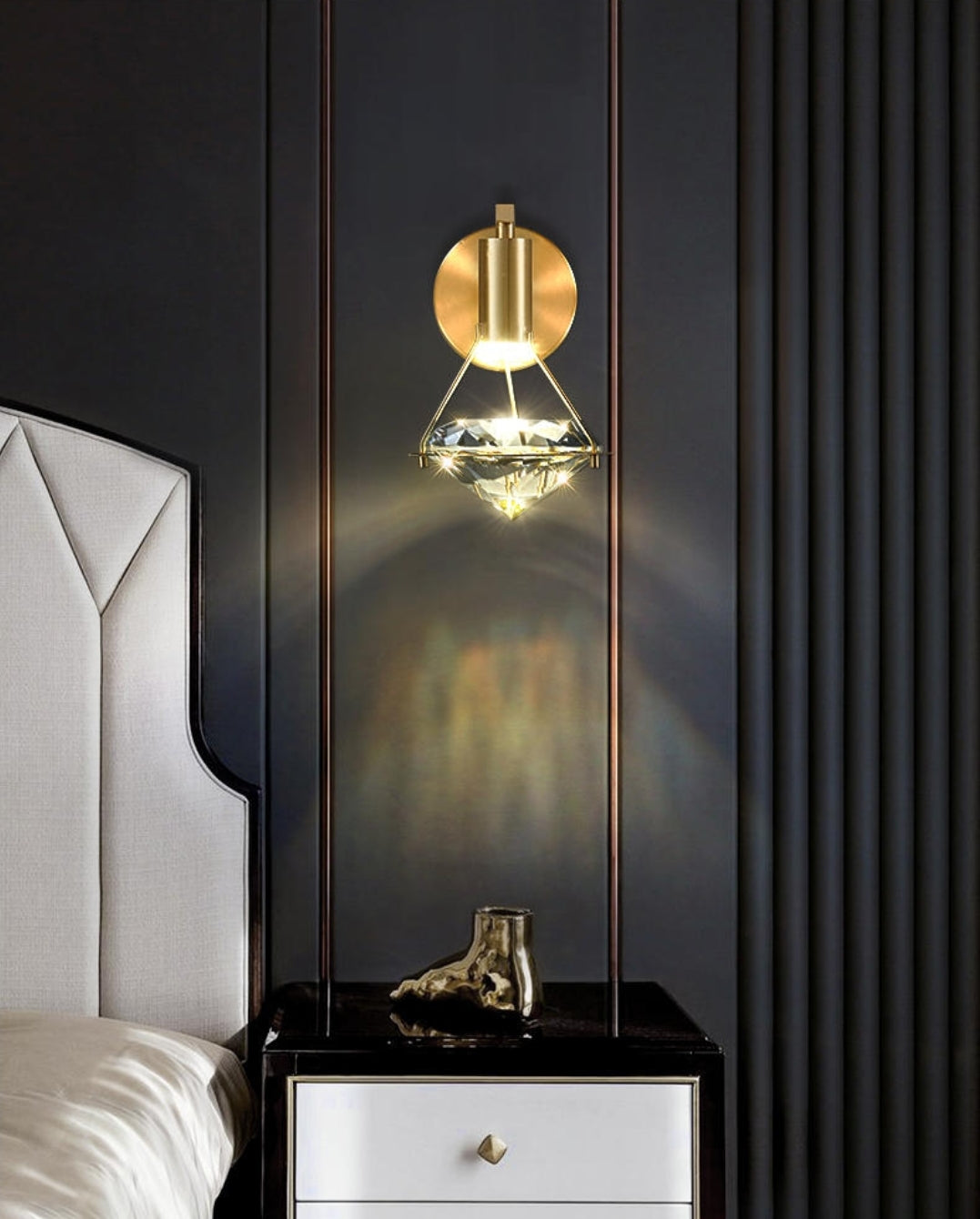 Gold Crystal Diamond Wall lamp - Reflect Lighting
