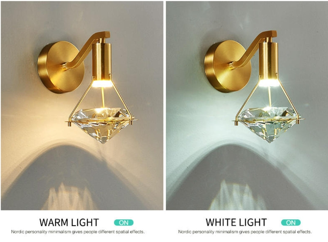 Gold Crystal Diamond Wall lamp - Reflect Lighting