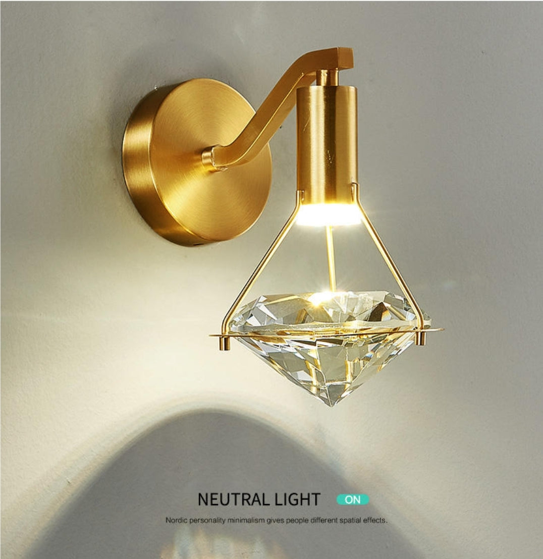 Gold Crystal Diamond Wall lamp - Reflect Lighting