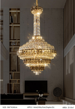 Atticus Xan Crystal Chandelier- Smokey Grey/ Amber/ Colourful Shell - Reflect Lighting