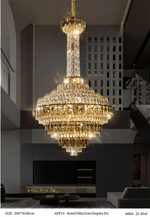 Atticus Xan Crystal Chandelier- Smokey Grey/ Amber/ Colourful Shell - Reflect Lighting