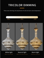 Atticus Xan Crystal Chandelier- Smokey Grey/ Amber/ Colourful Shell - Reflect Lighting