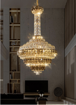 Atticus Xan Crystal Chandelier- Smokey Grey/ Amber/ Colourful Shell - Reflect Lighting