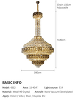 Atticus Xan Crystal Chandelier- Smokey Grey/ Amber/ Colourful Shell - Reflect Lighting