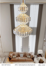 Hammons Gold Crystal Large Chandelier - Reflect Lighting