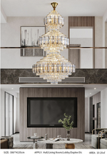 Hammons Gold Crystal Large Chandelier - Reflect Lighting