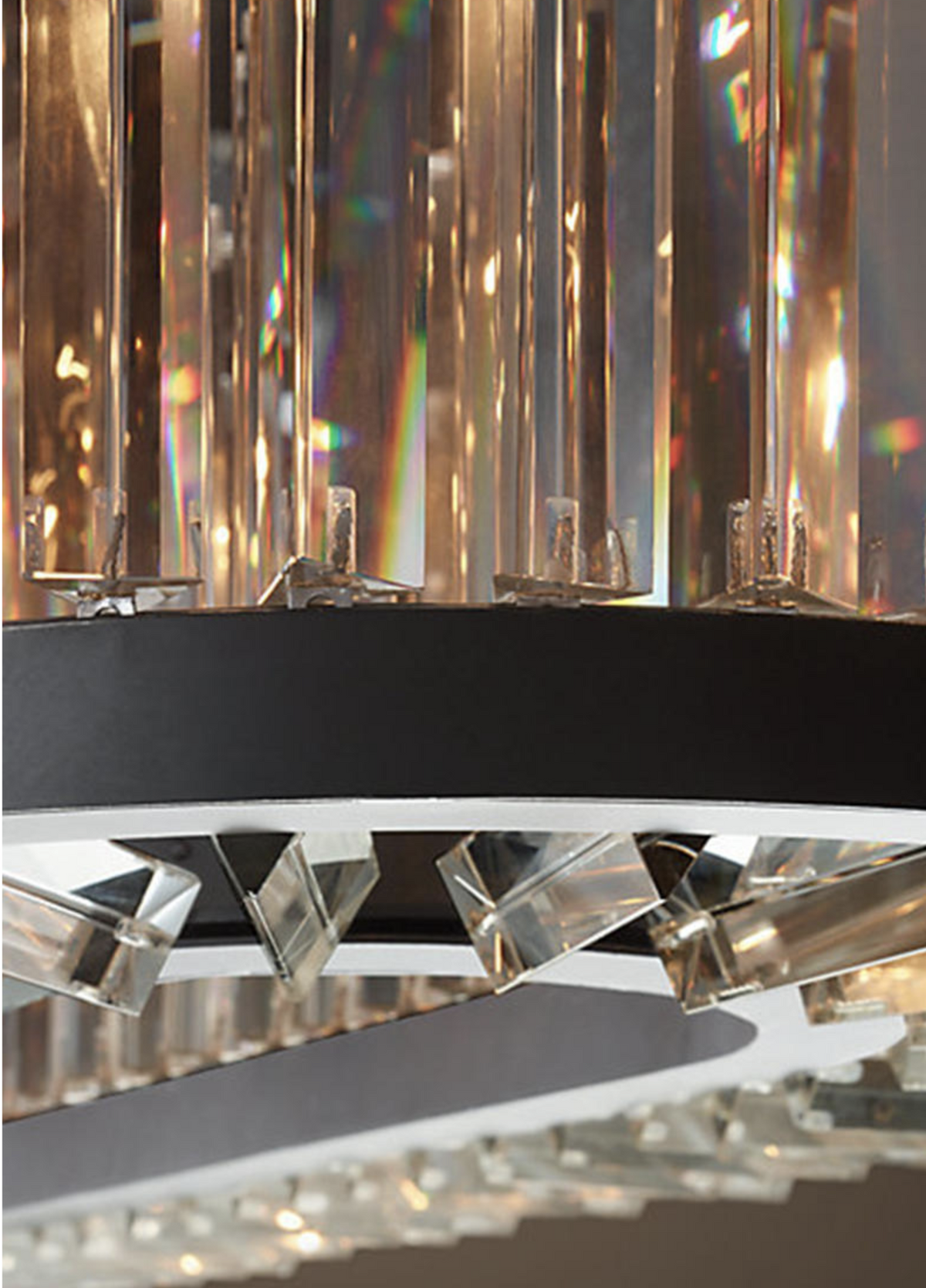Kaela Bellavia Black Crystal Chandelier- Round/ Rectangular - Reflect Lighting