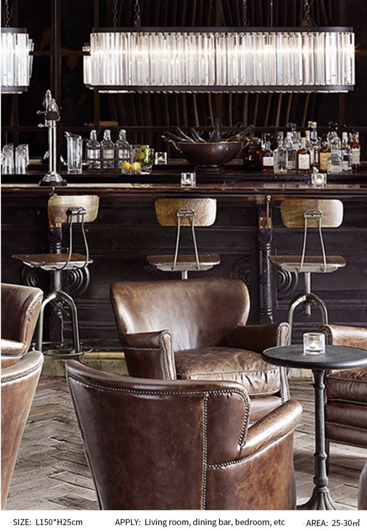 Kaela Bellavia Black Crystal Chandelier- Round/ Rectangular - Reflect Lighting