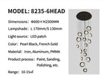 Elysian Rings Staircase Chandelier