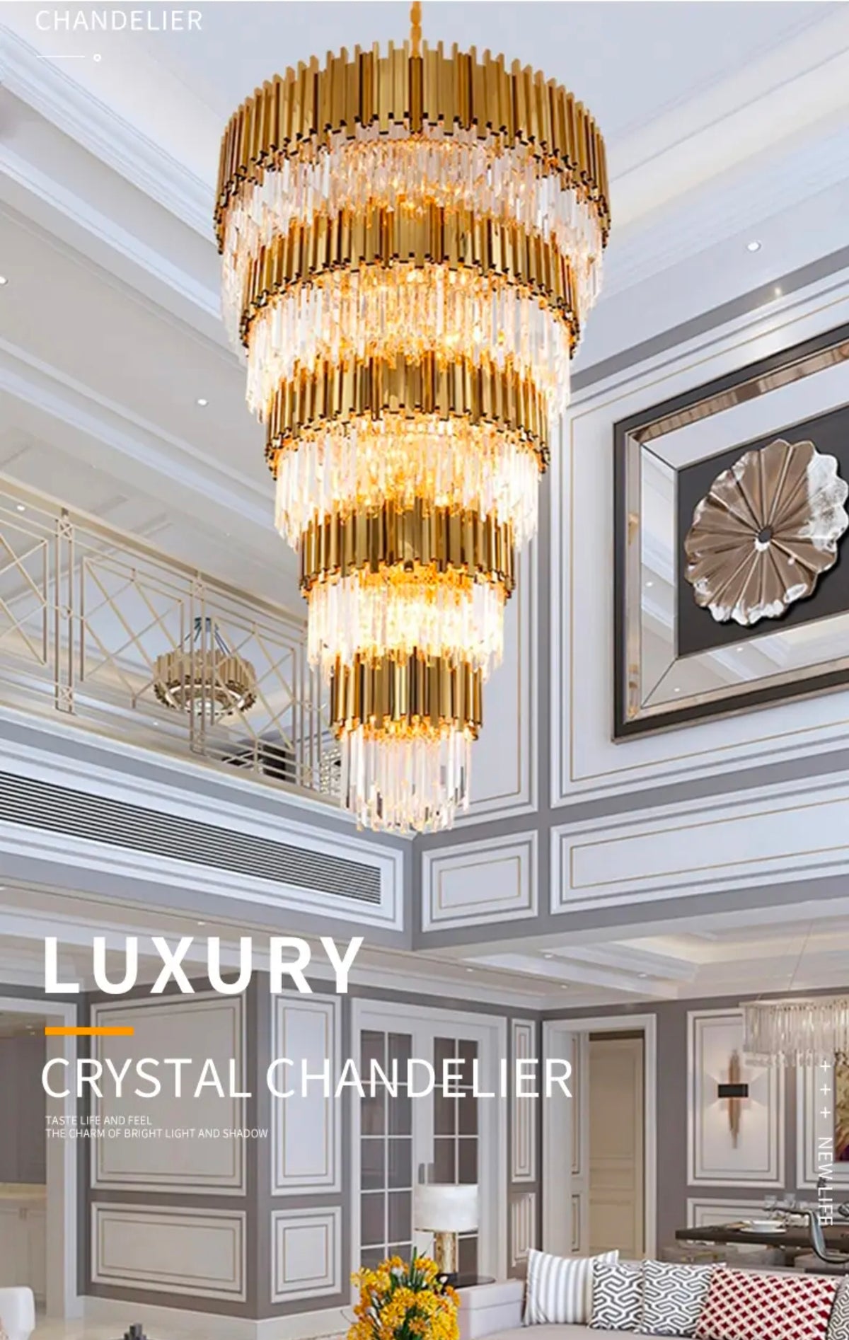 Nirupa Amethy Crysla Chandelier
