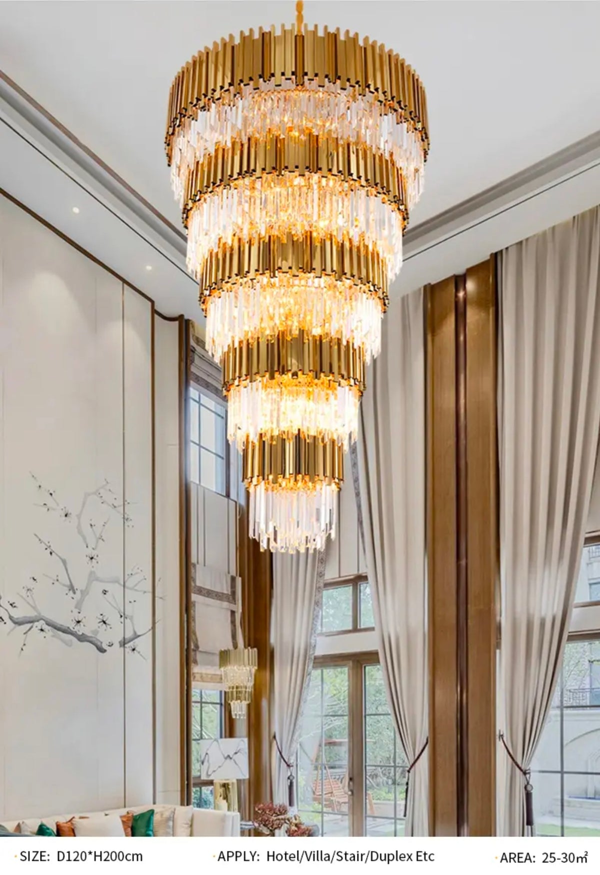 Nirupa Amethy Crysla Chandelier