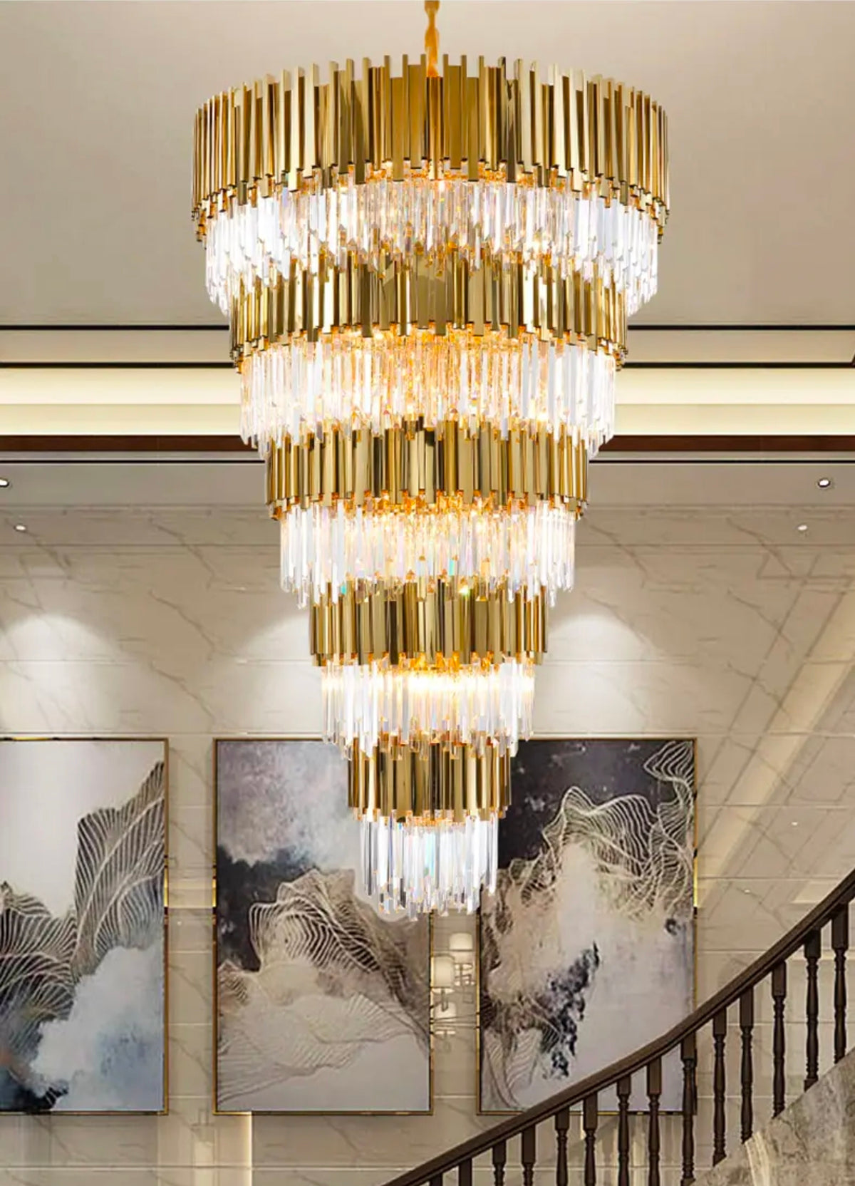 Nirupa Amethy Crysla Chandelier