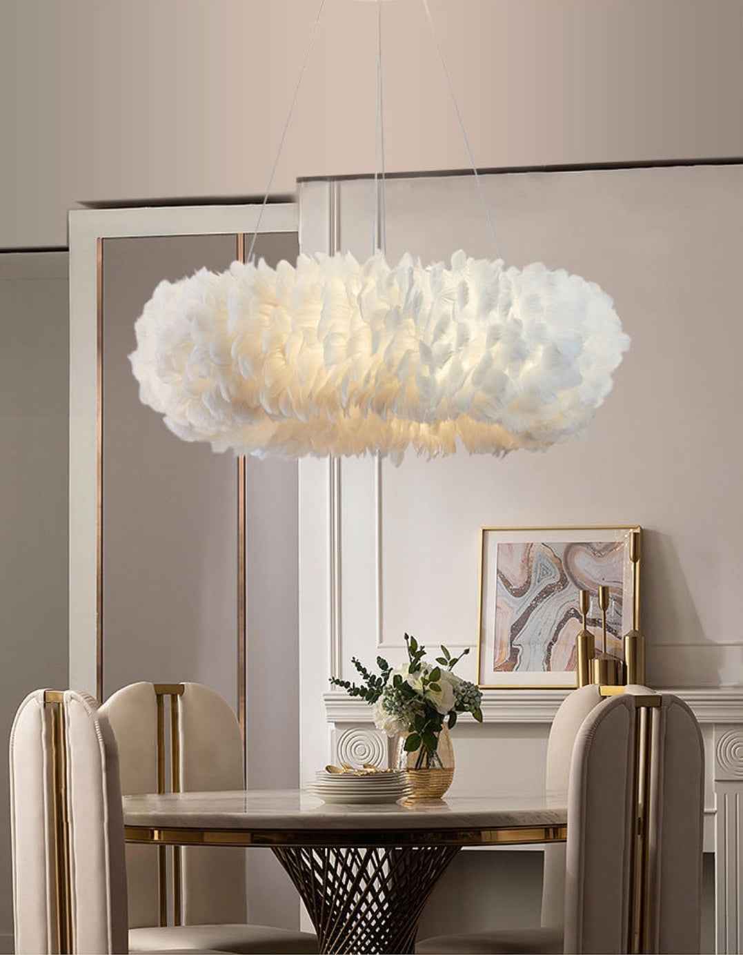 Novelty Feather Pendant Light- 4 Colours