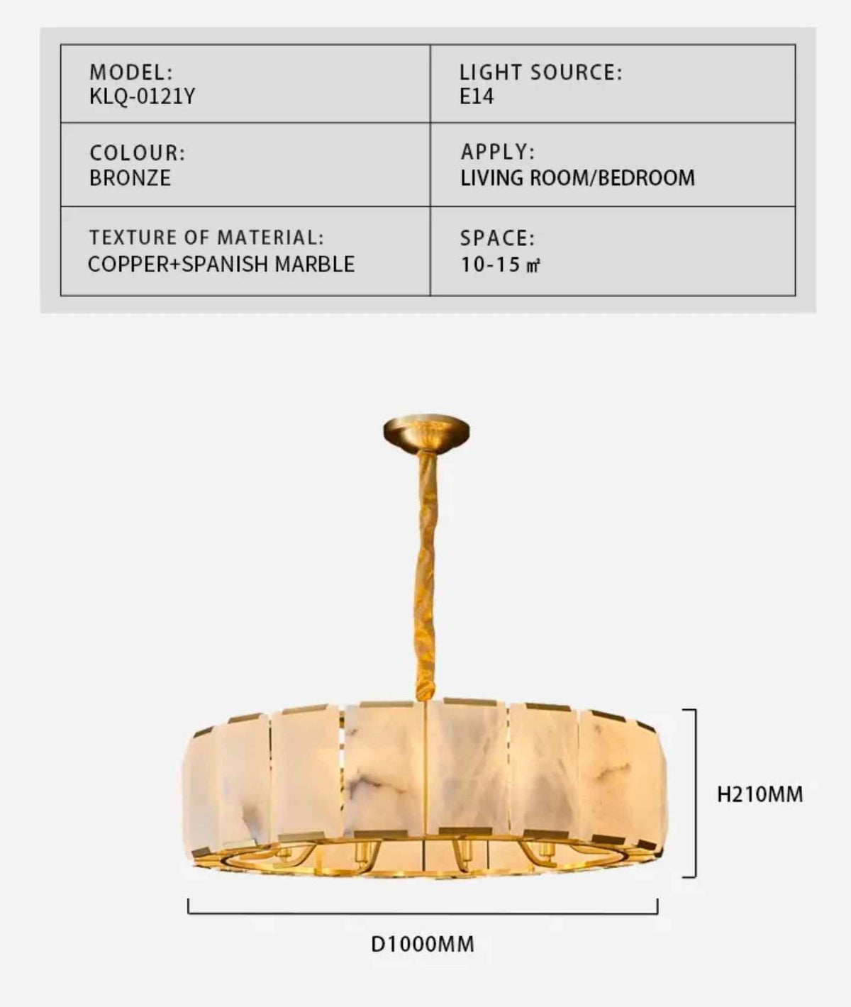 Worley Omniance Monaco Marble Chandelier
