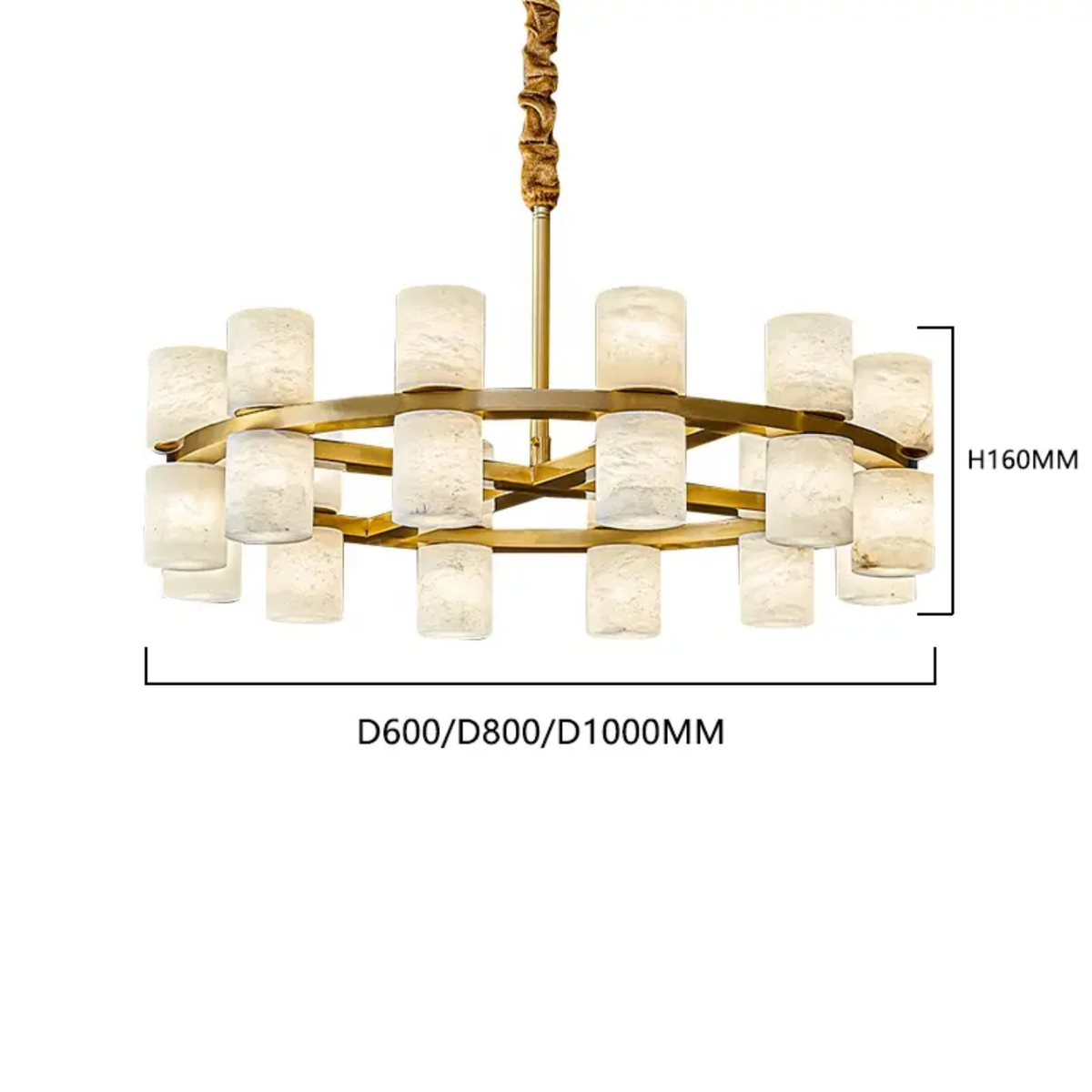 Addae Brass Marble Chandelier