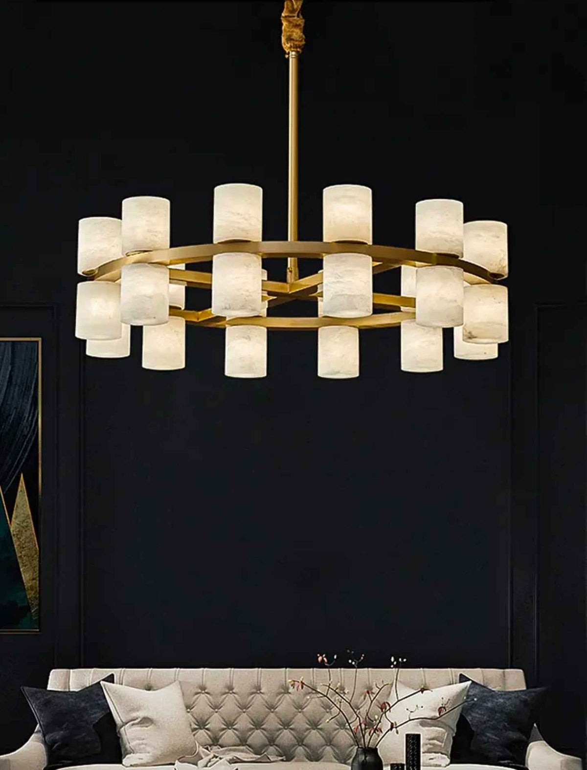 Addae Brass Marble Chandelier