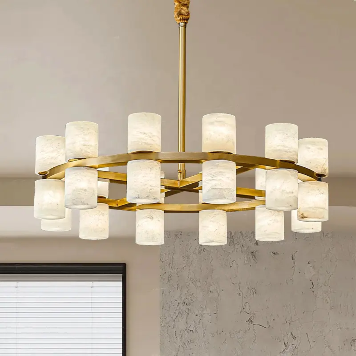 Addae Brass Marble Chandelier