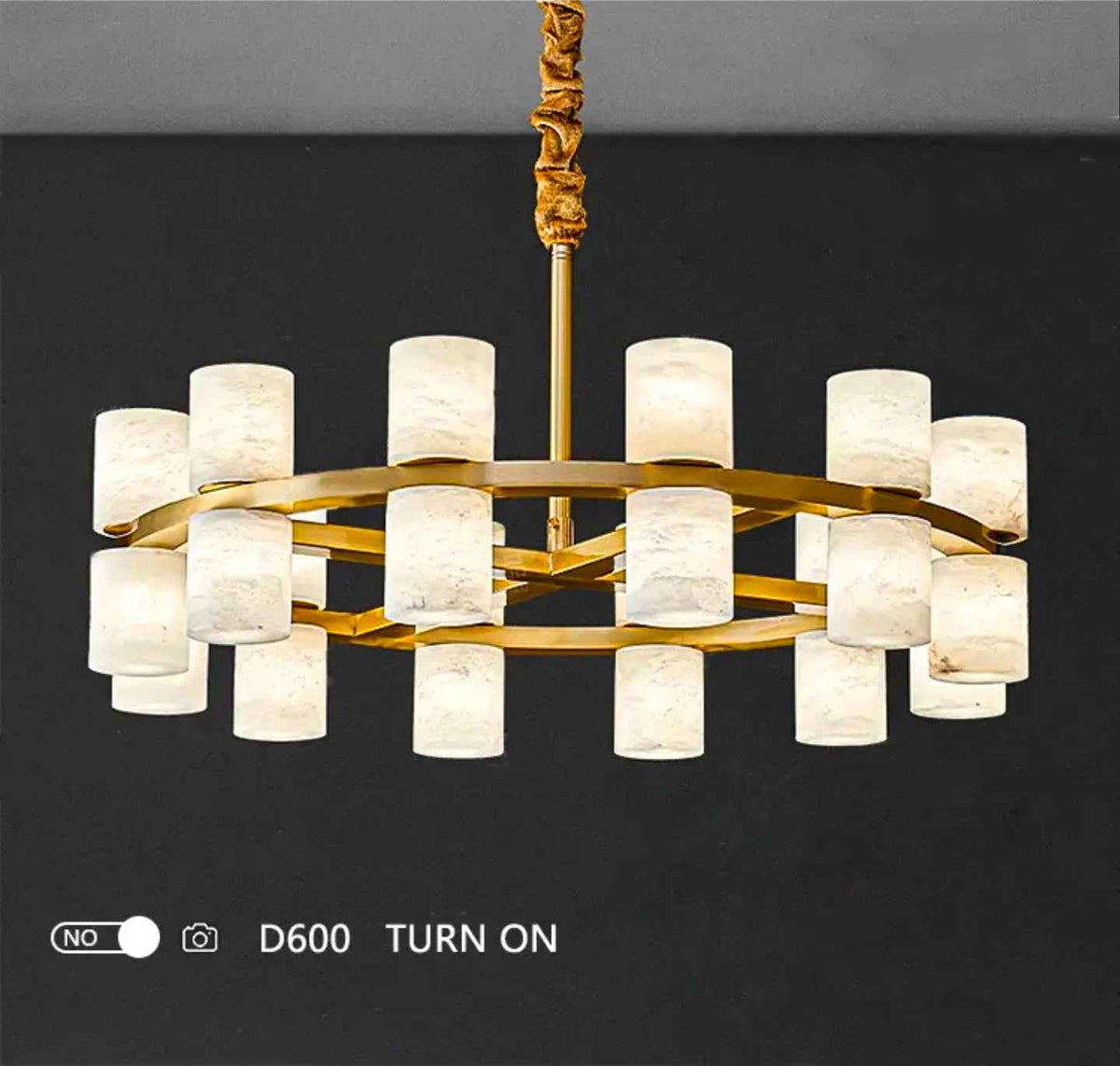 Addae Brass Marble Chandelier