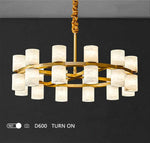 Addae Brass Marble Chandelier