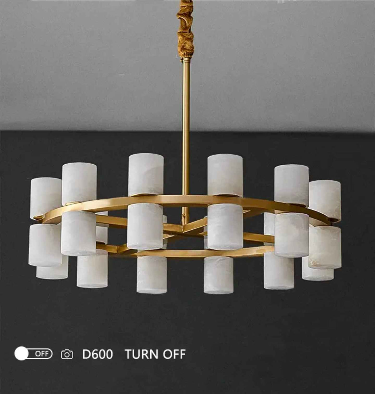 Addae Brass Marble Chandelier