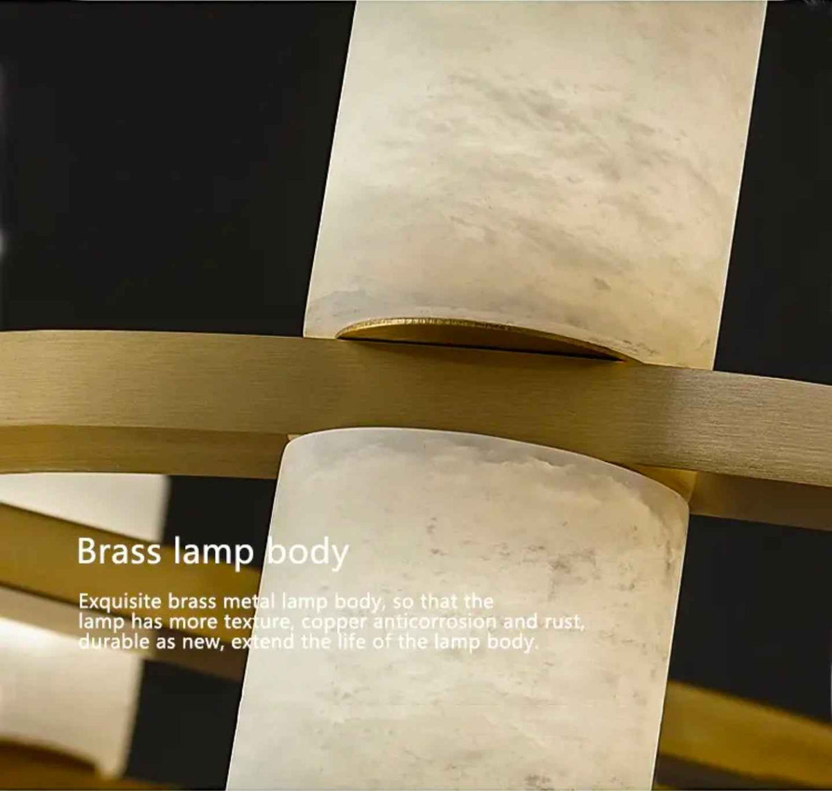 Addae Brass Marble Chandelier