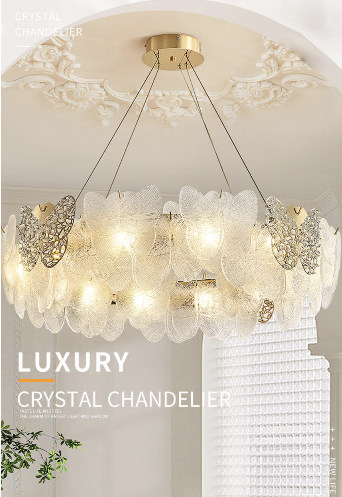 Monarch's Gleam Chandelier – Round/Rectangular