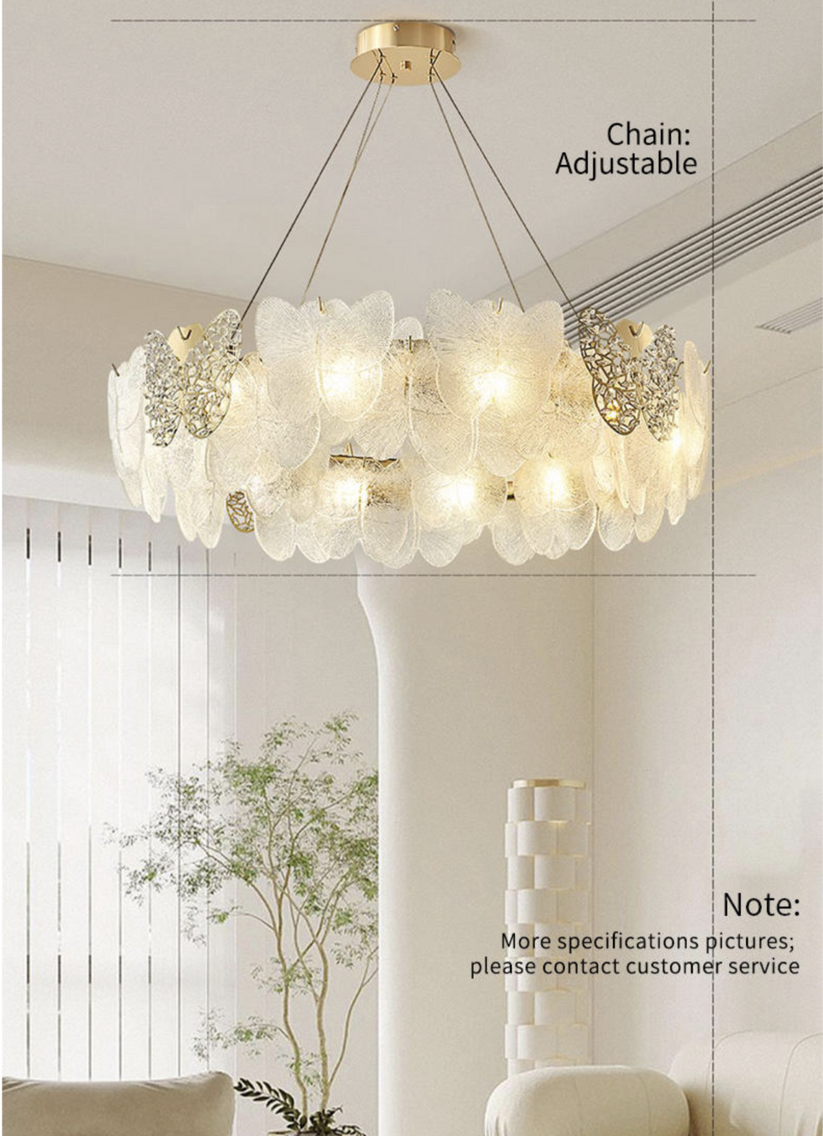 Monarch's Gleam Chandelier – Round/Rectangular