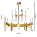 Gold Candlestick Crystal Chandelier