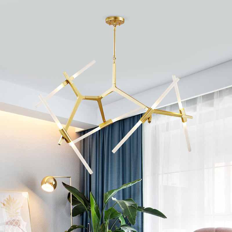 Agnes Design Chandelier- Gold & Black