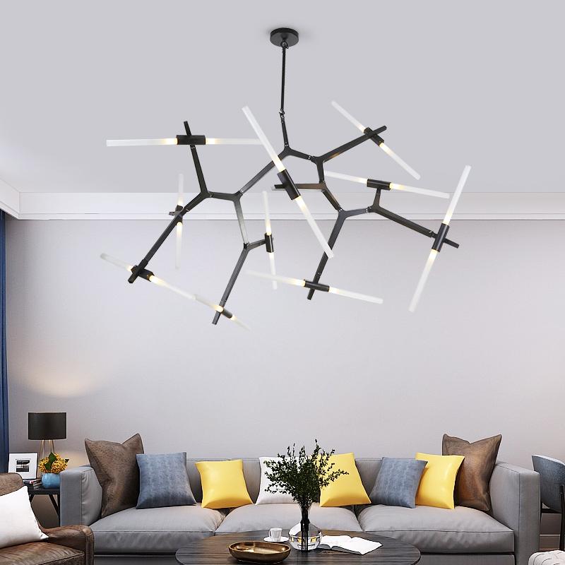 Agnes Design Chandelier- Gold & Black