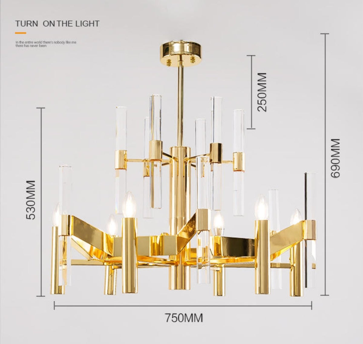 Gold Candlestick Crystal Chandelier