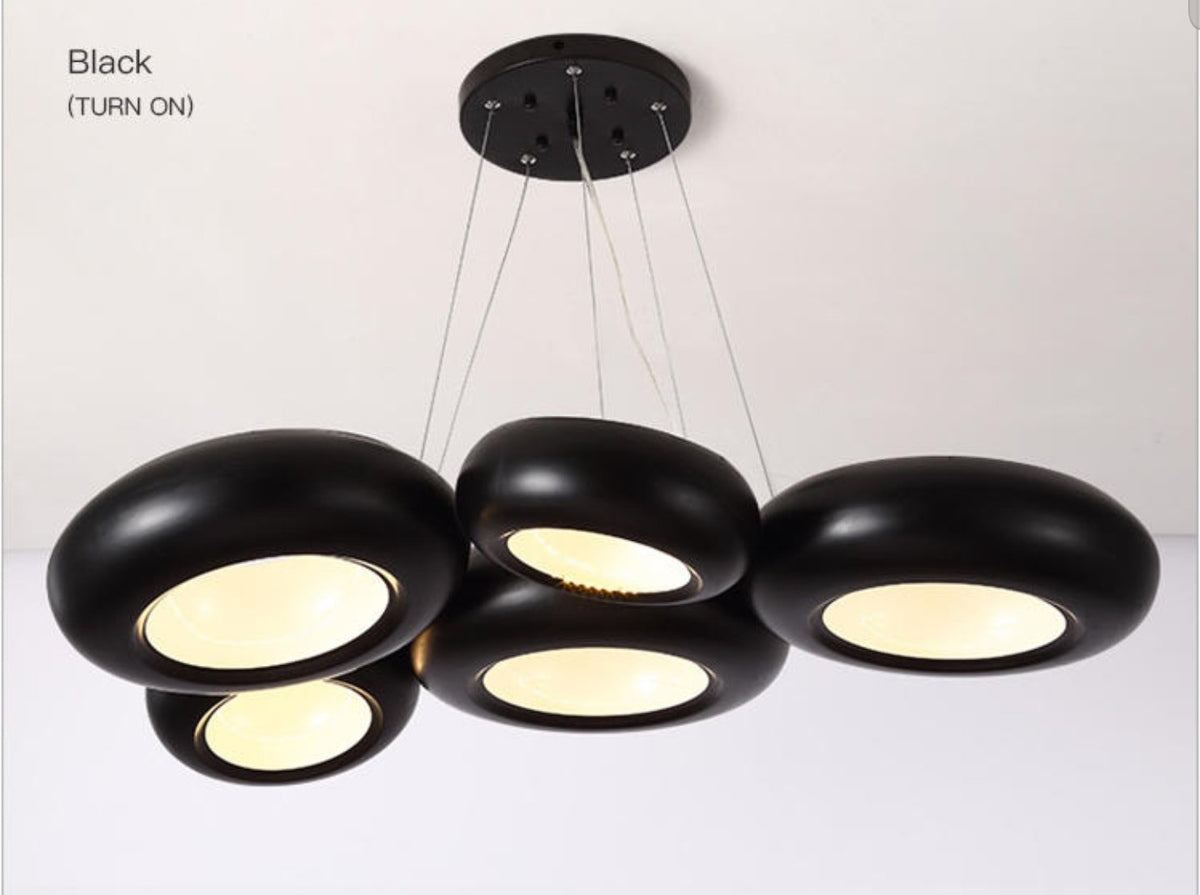 Oval Chandelier-Rose Gold & Black - Reflect Lighting