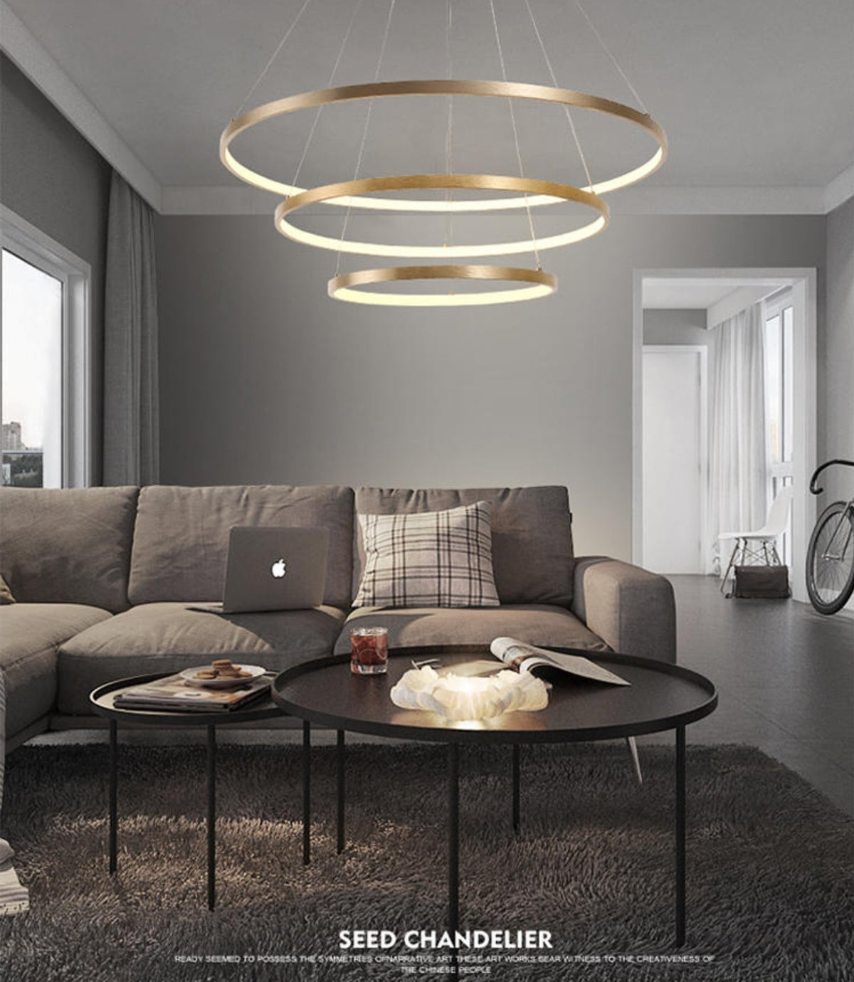 3 Tire Circular Suspension Hanging Light