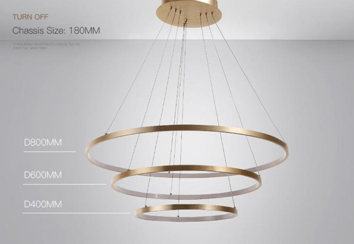 3 Tire Circular Suspension Hanging Light